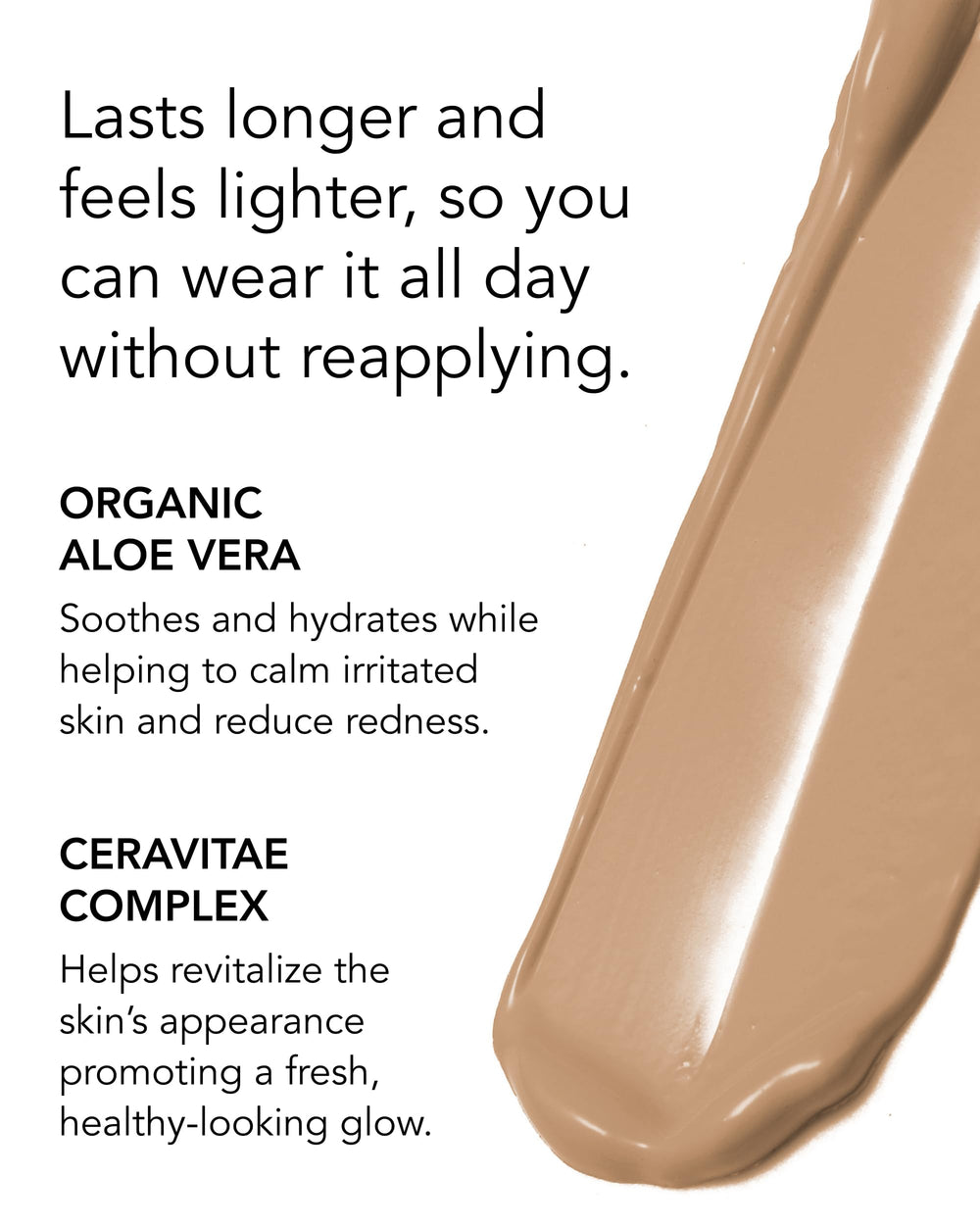 Oxygenetix Almond foundation being applied on lightweight skin.