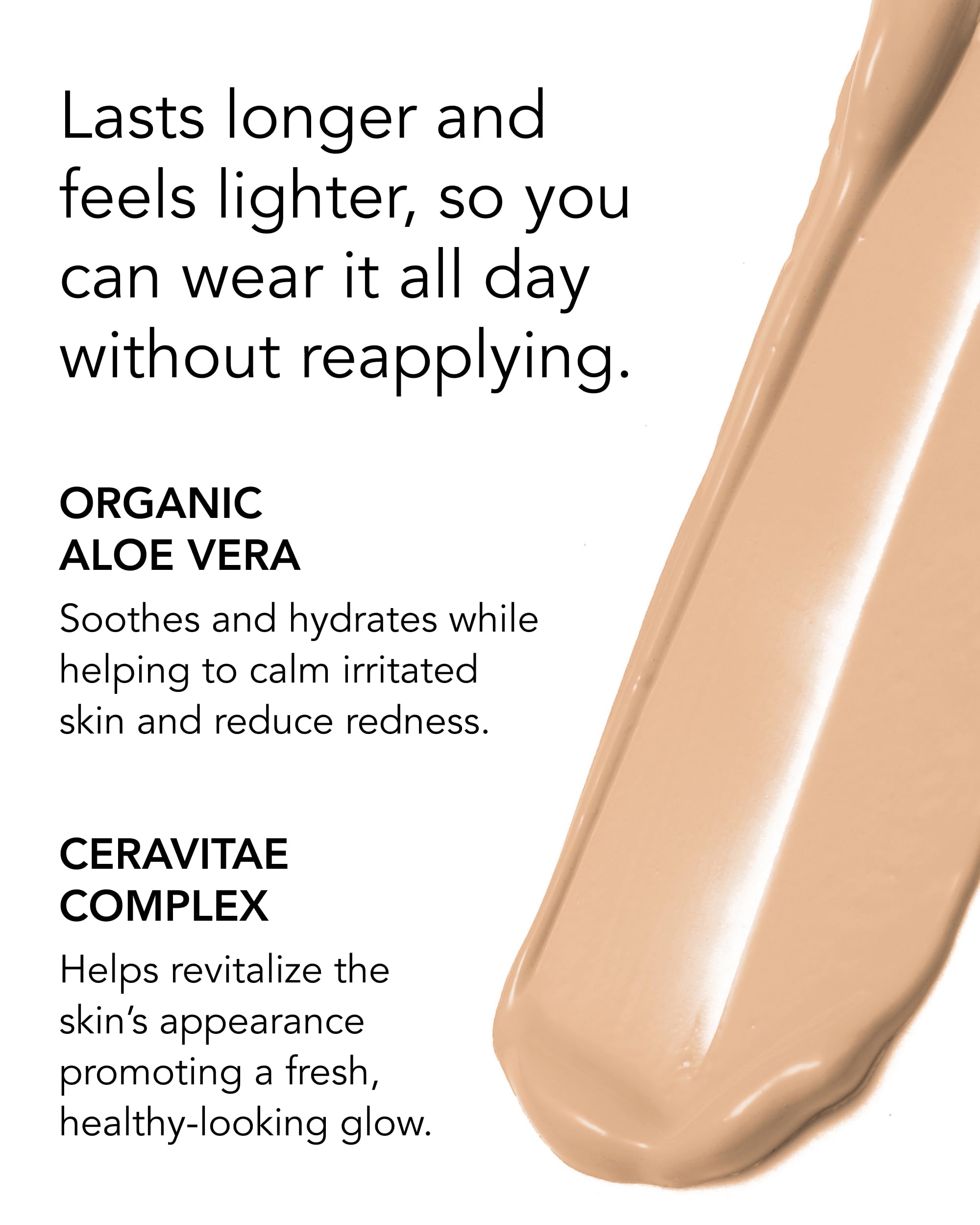 Long-wearing finish of Oxygenetix Oxygenating Foundation Creme for all-day use.