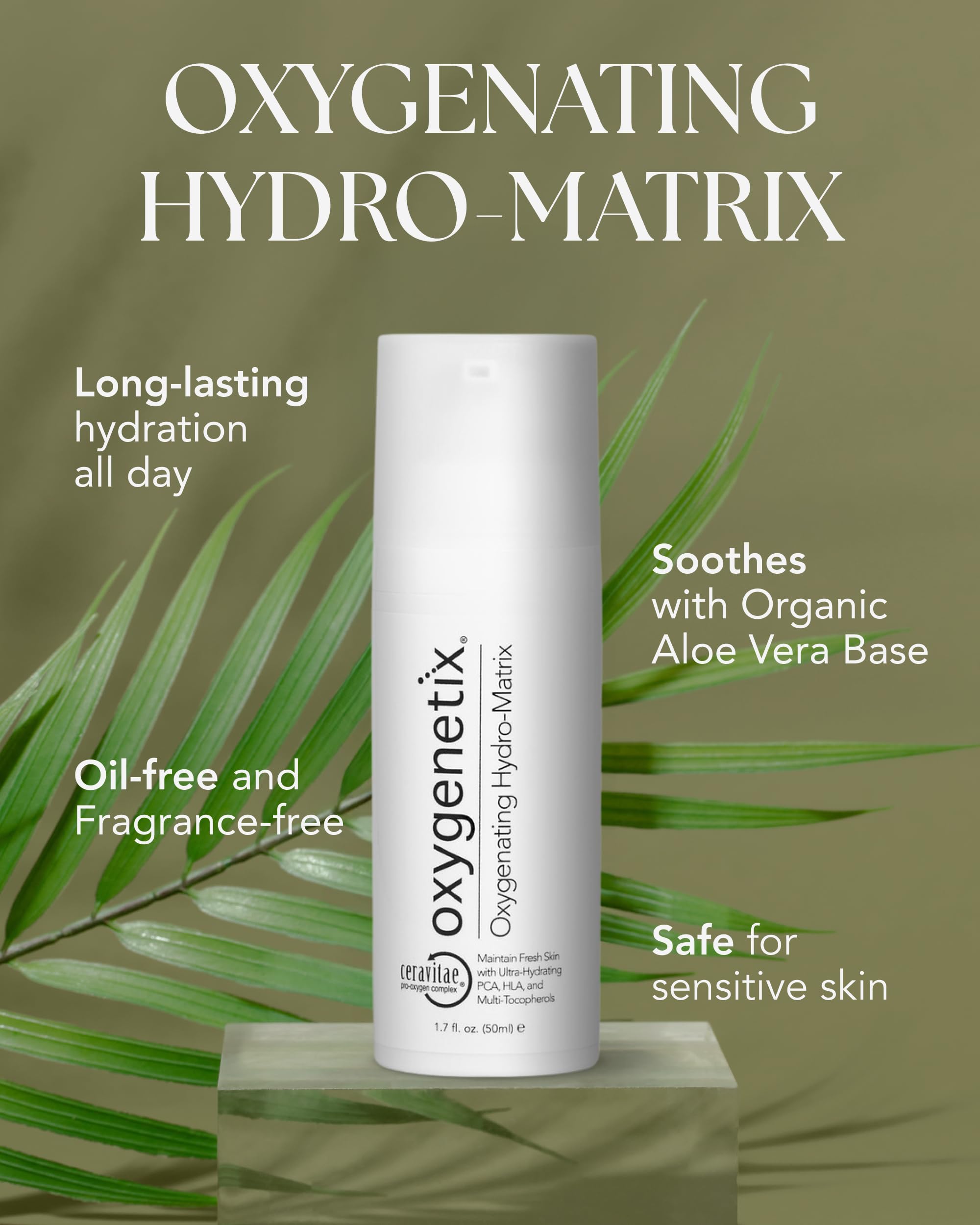 Oxygenetix Oxygenating Hydro-Matrix texture close-up illustrating fast absorption.