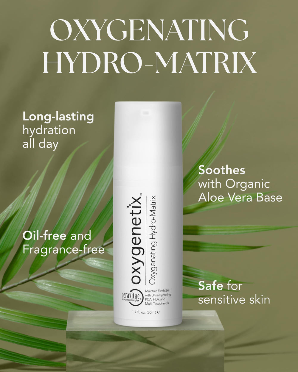 Oxygenetix Oxygenating Hydro-Matrix texture close-up illustrating fast absorption.