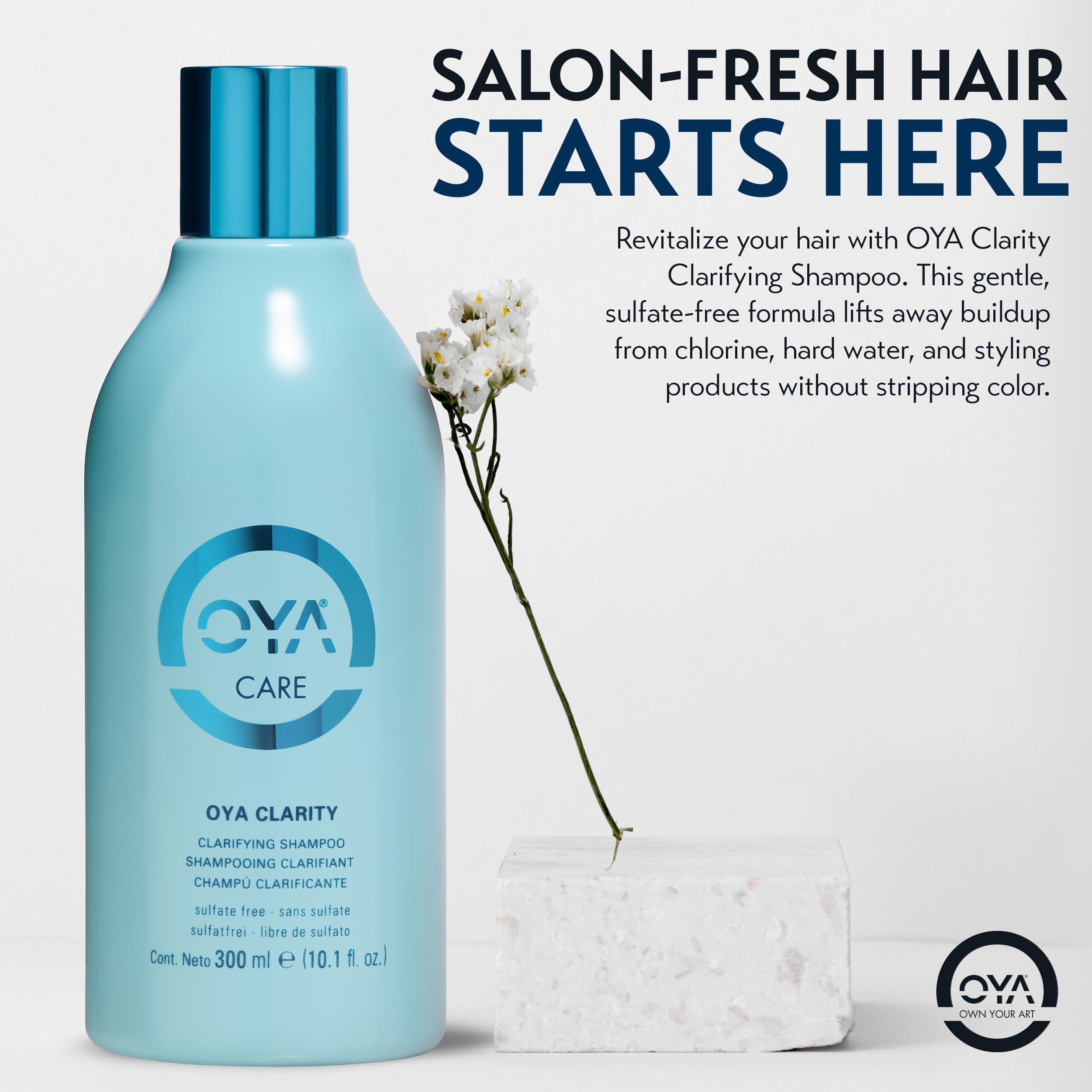 OYA Clarity with green tea extract indicates refreshing cleanse.