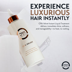 OYA Velvet Instant Conditioner on wet hair showing curl definition and shine