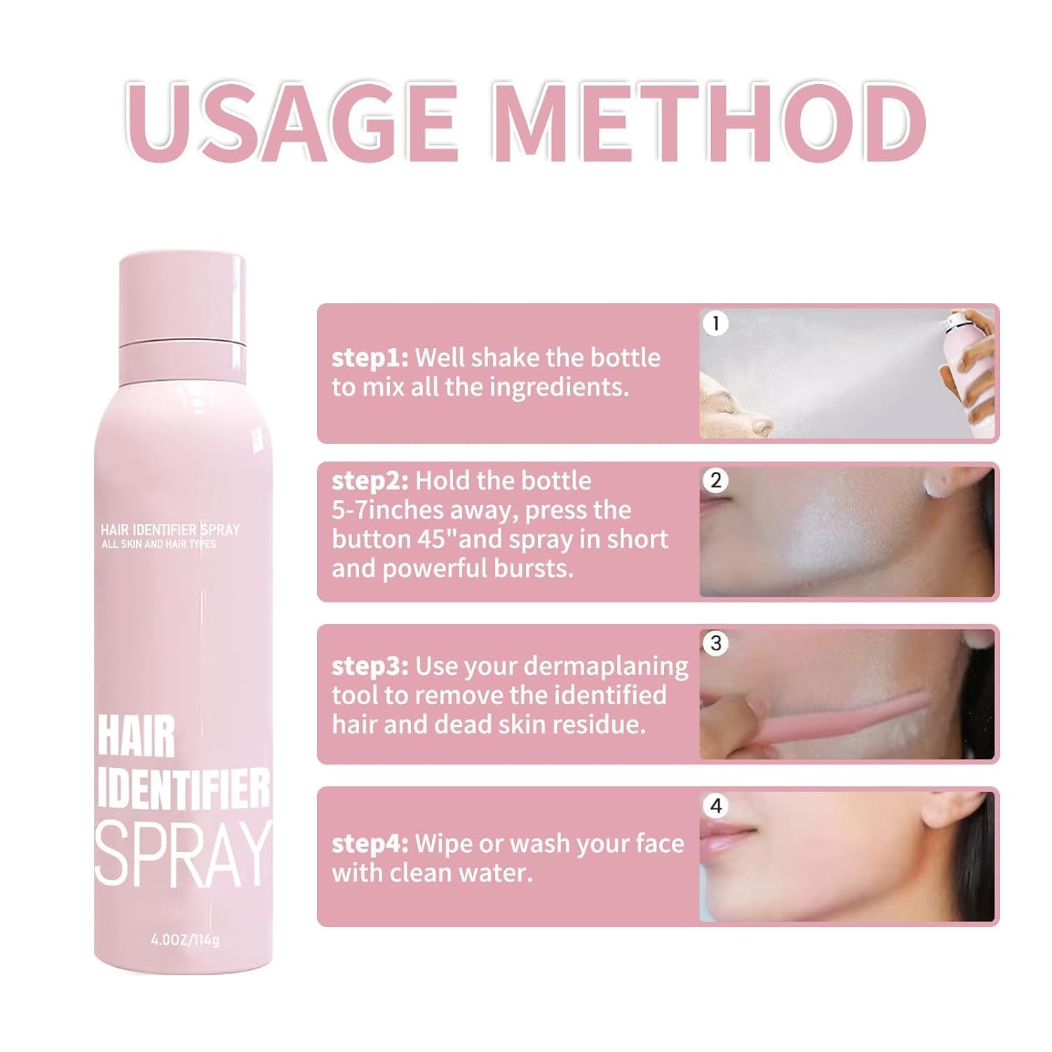 Botanical extracts in OYB spray support skin care during identification.