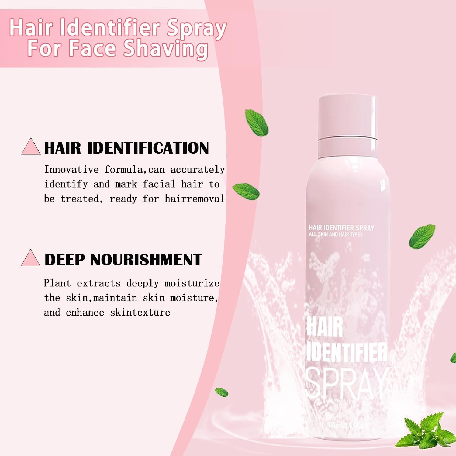Cooling skin feel from OYB Hair Identifier Spray reduces friction.