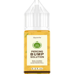 Oycevila piercing bump oil bottle for gentle care and soothing bumps.