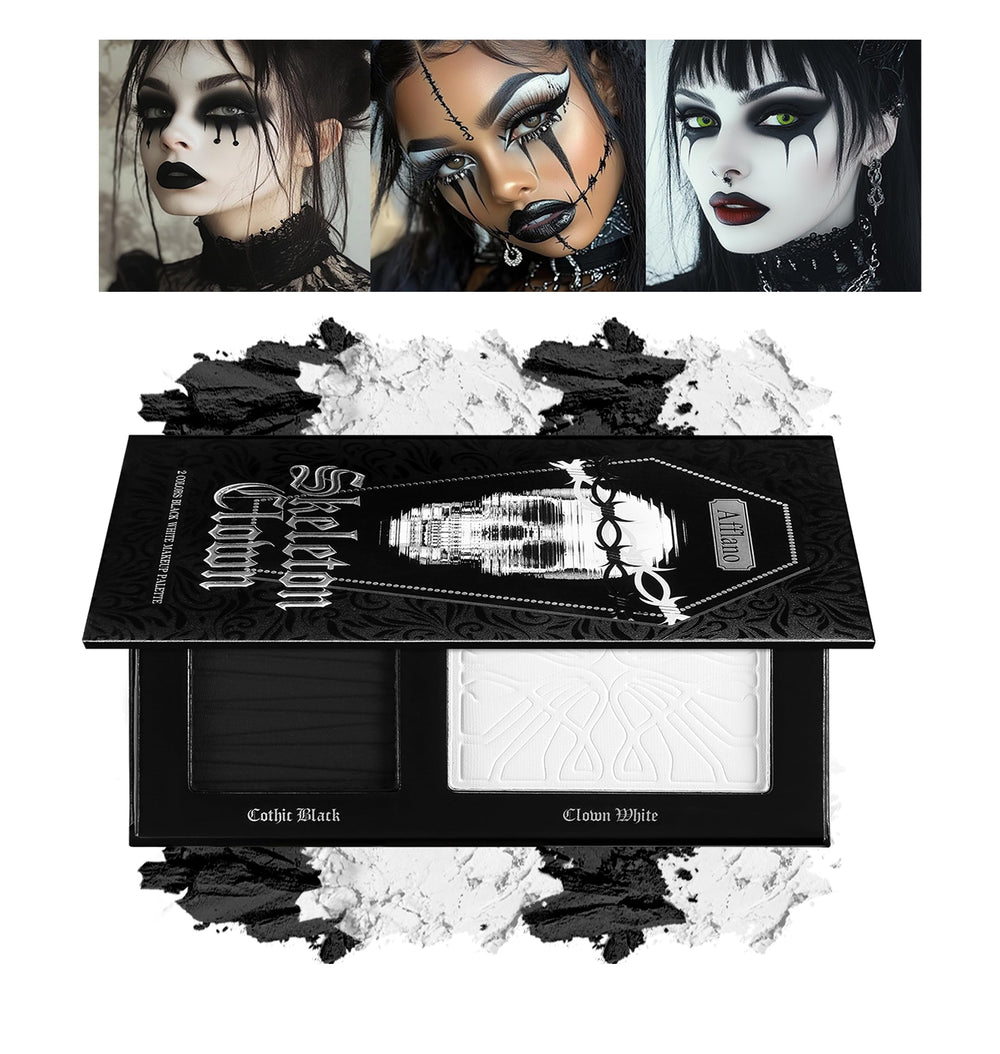 oygcee black white makeup palette swatches show high pigment payoff for bold looks