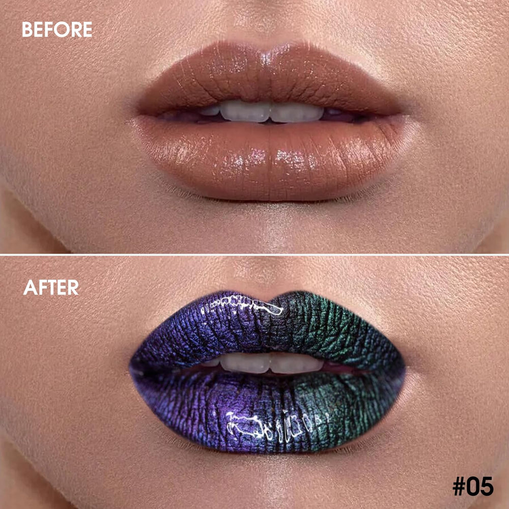 oygcee Chameleon lipstick color swirls display shifting hues for dramatic day-to-night style