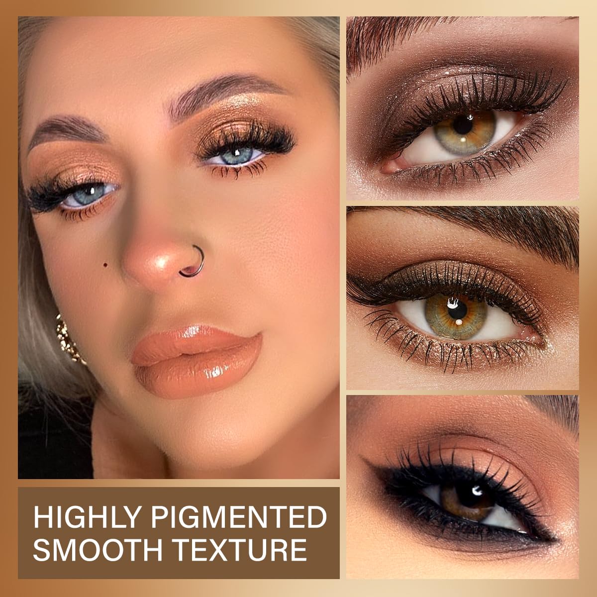 oygcee nude neutral palette swatches illustrate creamy textures and seamless blending