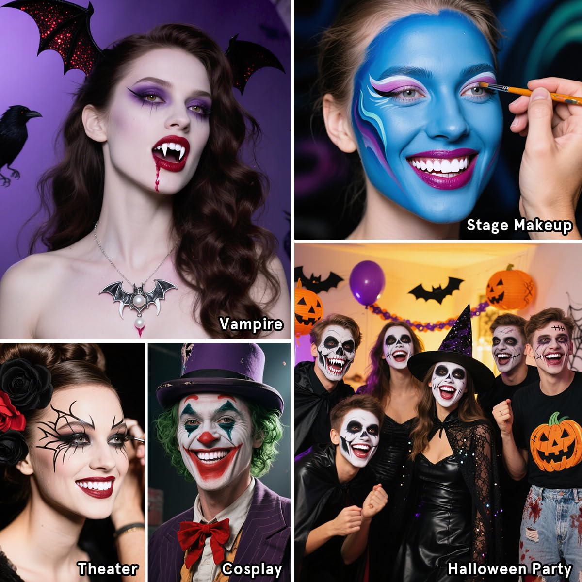 oygcee White Tooth Paint cosplay kit empowers bold costume accents and party wear