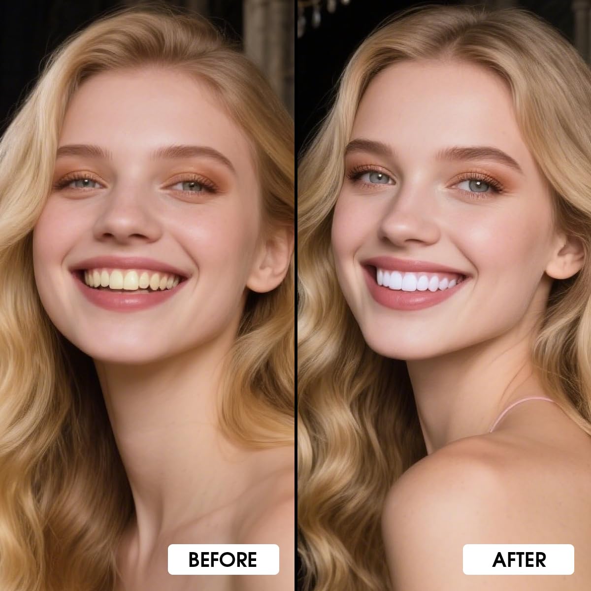 oygcee White Tooth Paint porcelain finish evokes a flawless look for photoshoots