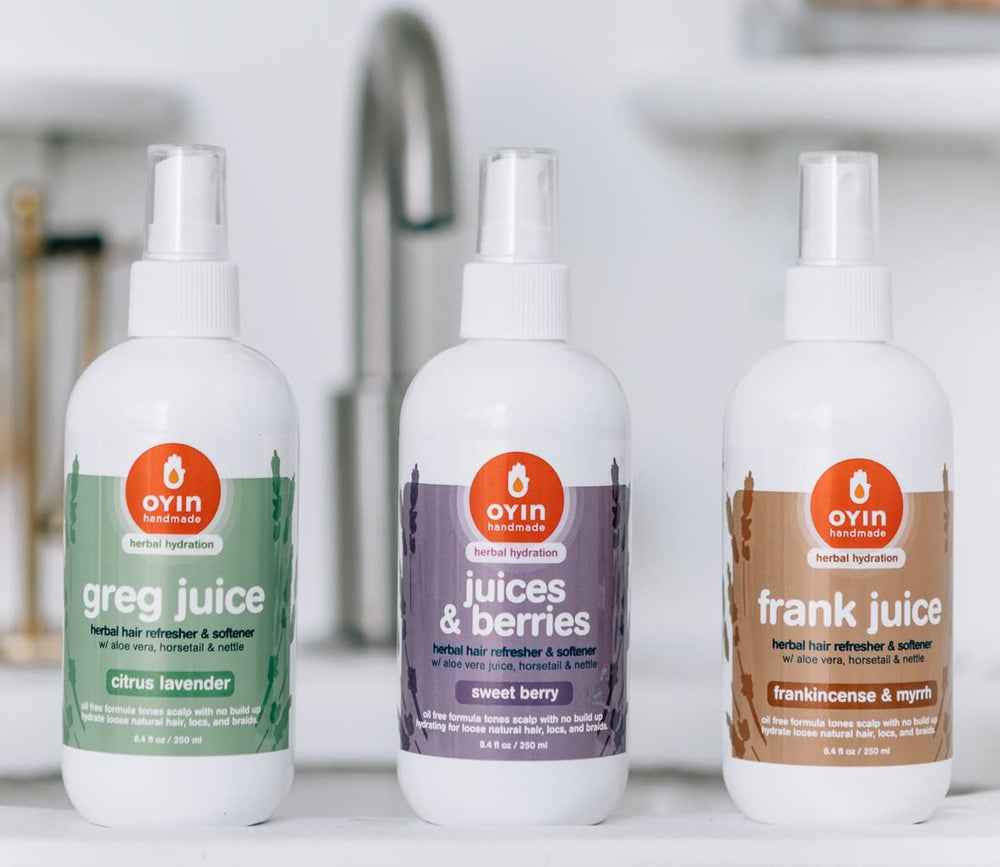 Oyin Handmade Juices & Berries glycerine adds moisture and shine.