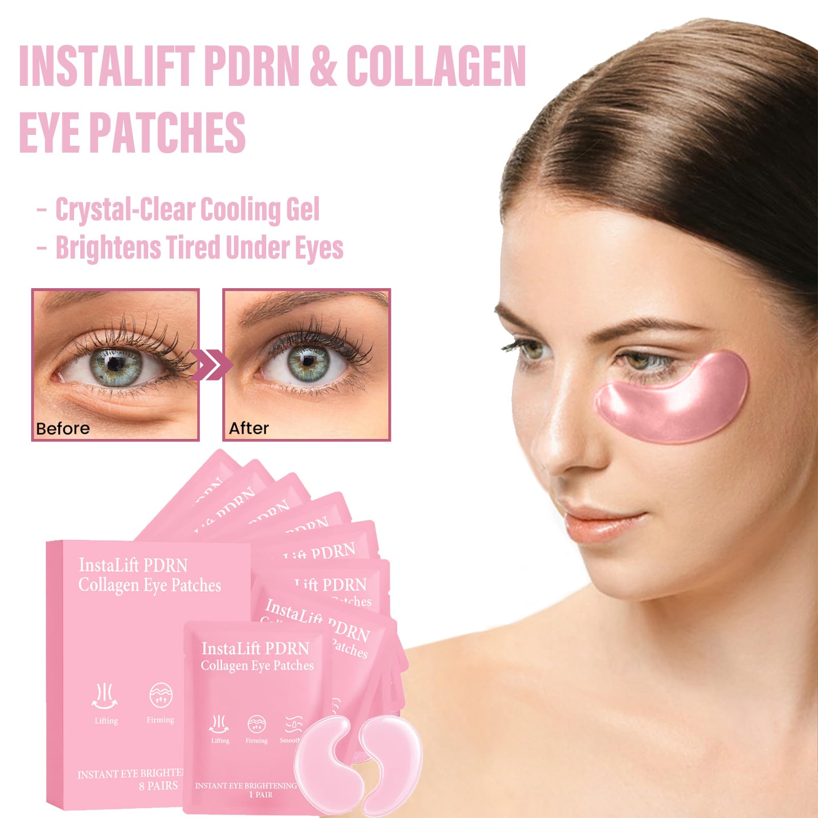 OYKOSE Instalift hydrogel layer close-up shows actives delivery benefits