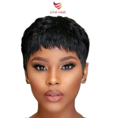 OYM HAIR Brazilian virgin hair wig showcasing depth and shine