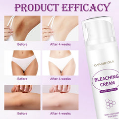 Oyshriola Skin Bleaching Cream swirl on skin shows fast absorption and a soft finish.