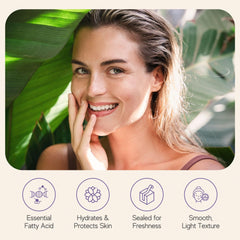 Ozek balm swatch showing smooth absorption and hydration