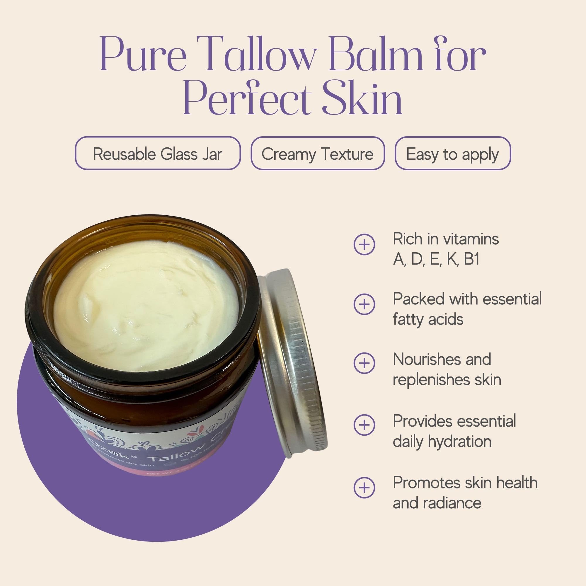 Ozek balm texture close-up highlighting quick absorption