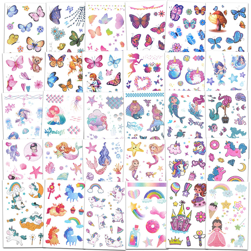 Ozepao glitter tattoos featuring butterflies for kids' party fun and style