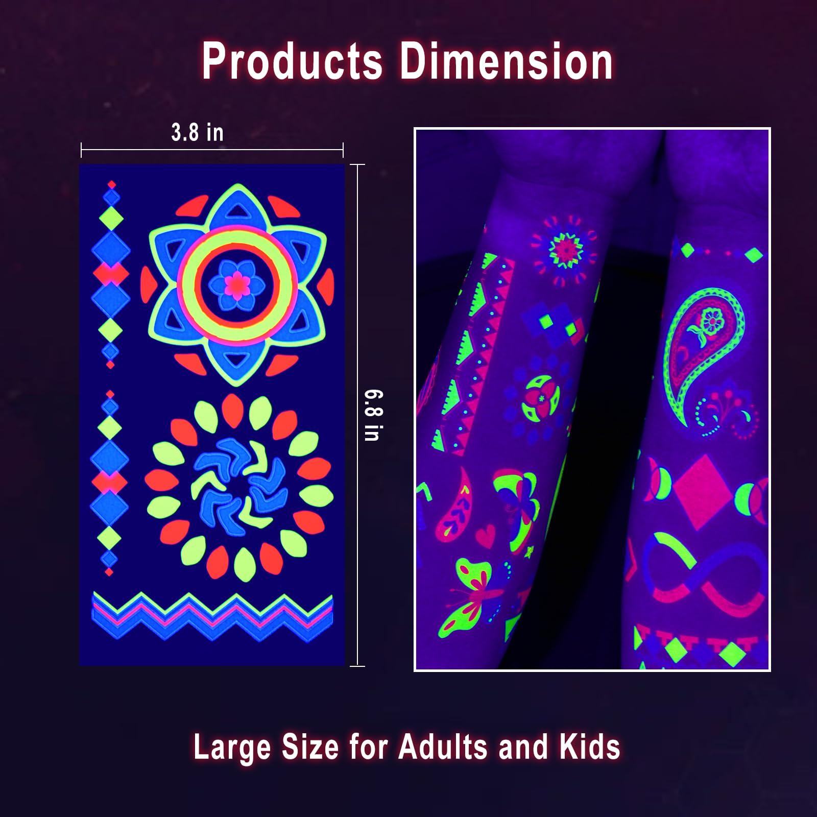 Ozepao skin-safe temporary tattoos suitable for adults and kids