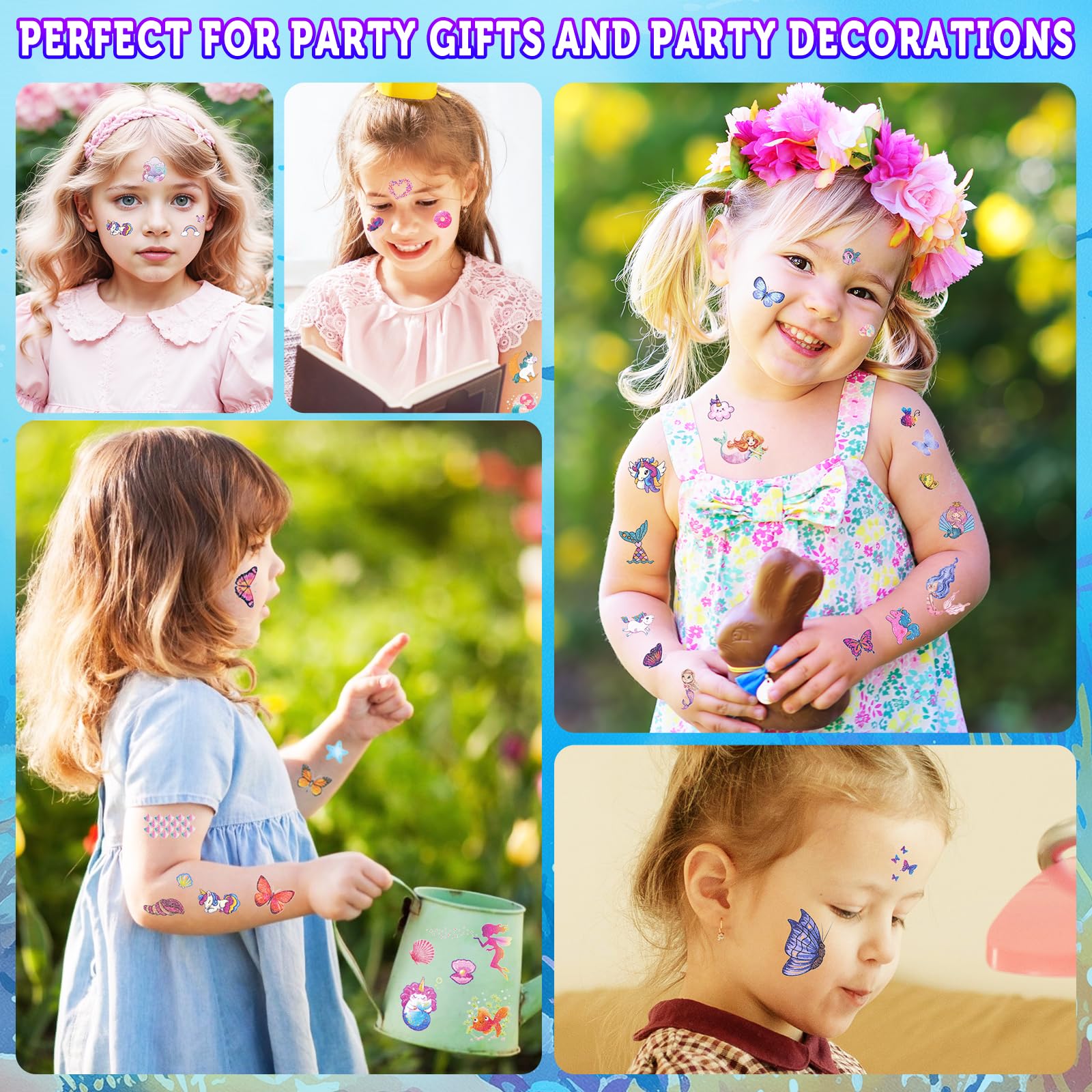 Ozepao waterproof kid tattoos stay put through play and water