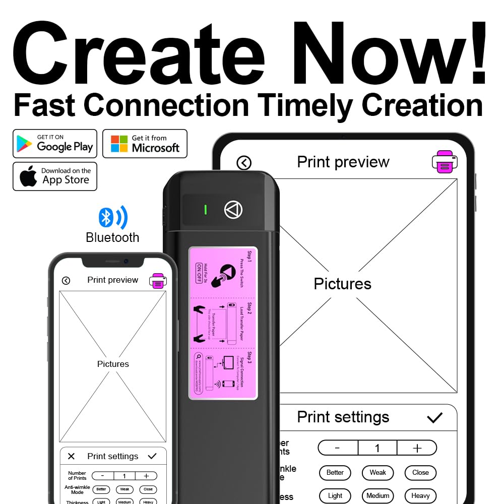 OZER M08Pro prints QR codes for quick app pairing