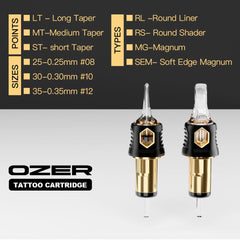 OZER 1203RL transparent body displays ink level for monitoring.