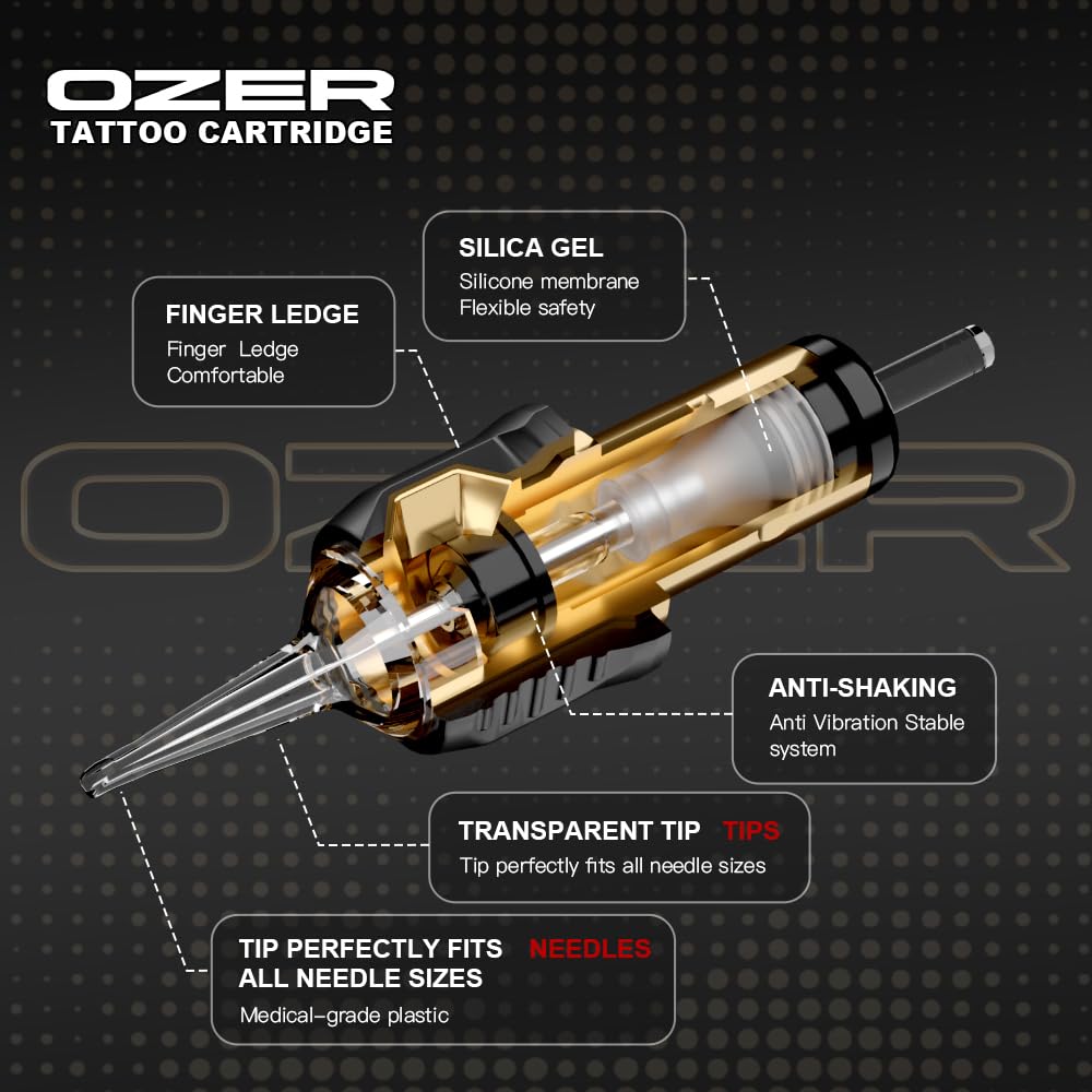 OZER transparent body shows ink flow for precise tattooing