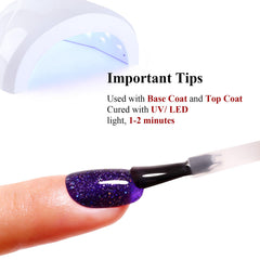 Ozzeal glitter gel polish swatch reveals vibrant rainbow shimmer