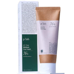 P'LAB Plant Base Cica Distillate Moisture Cream bottle showing lightweight hydration for sensitive skin