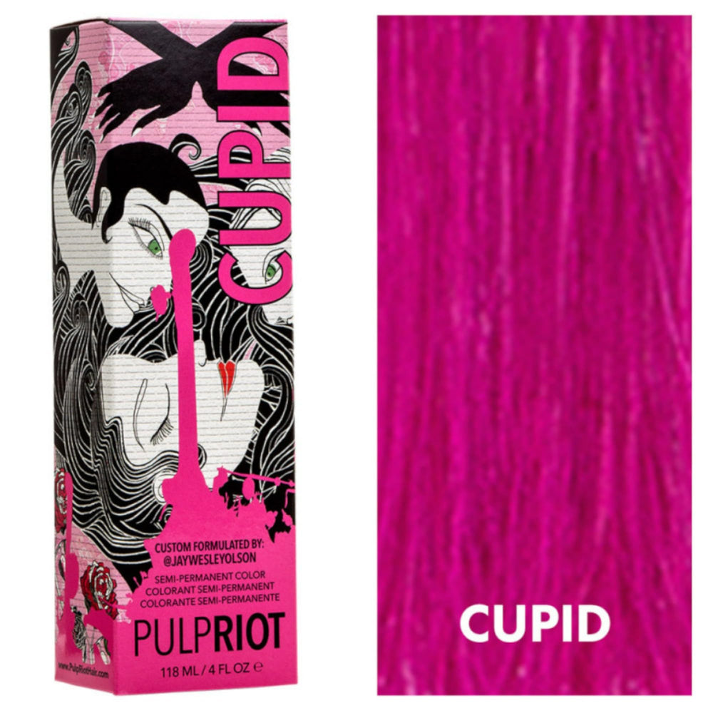 P.R. Cupid color tube application showcases direct dye for vibrant saturation and easy use.