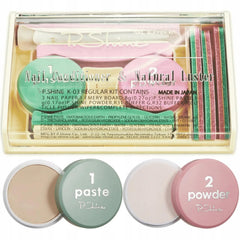 P.Shine pink powder seals nutrients for a long-lasting glass-like finish.