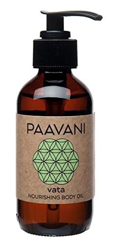 PAAVANI Vata Body Oil bottle for nourishing dry skin and daily Abhyanga massage