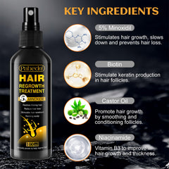 Pabedo 5% Minoxidil spray application enables easy daily use.