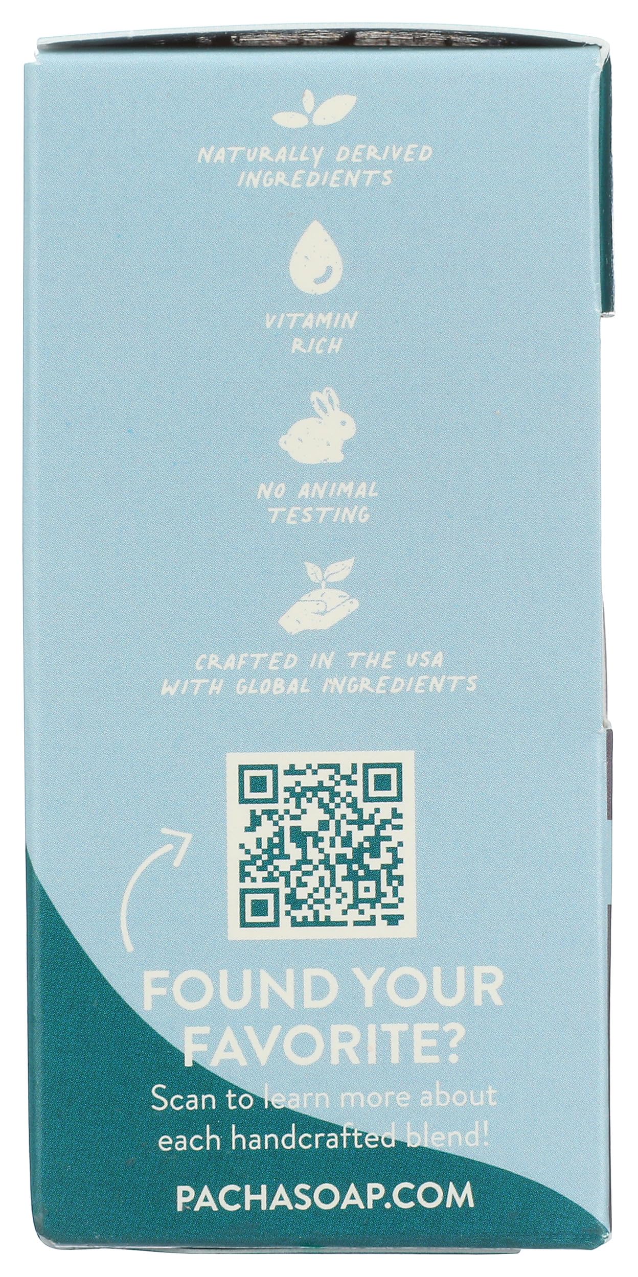 Close-up of Calm Peaces ingredient list for transparency