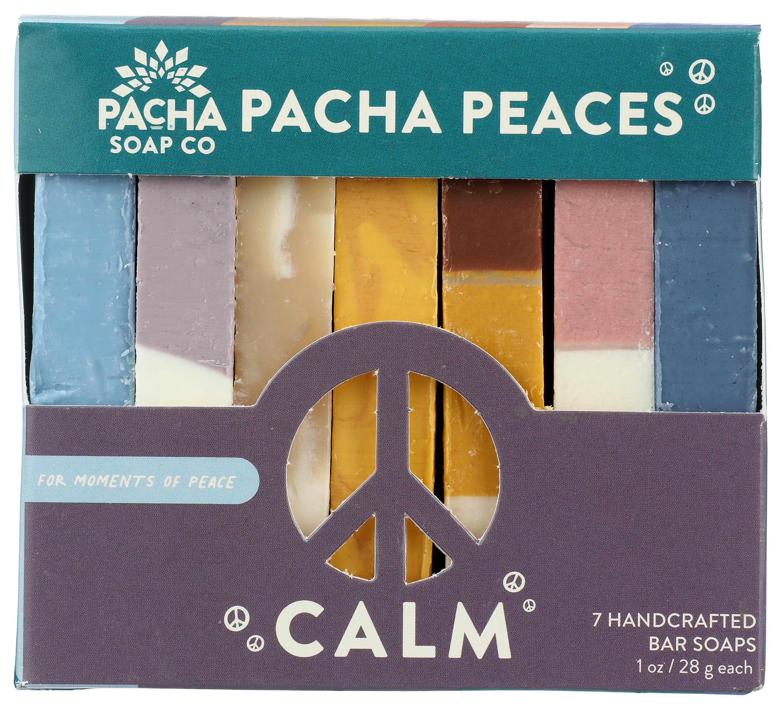 Pacha Soap Calm Peaces packaging shows brand label and eco-friendly design