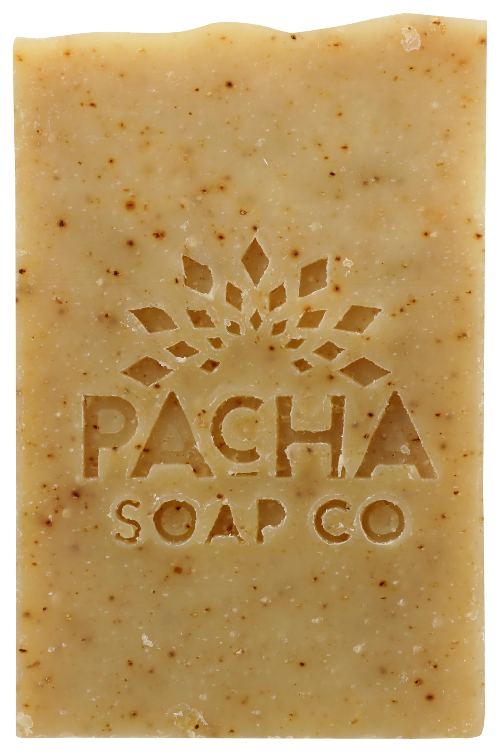 Pacha Soap Co Dirty Hippie Bar Soap 4oz rough-cut on wood for natural cleansing