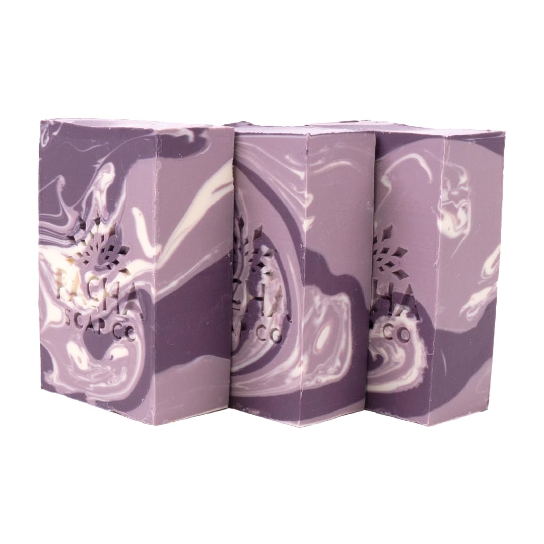 Pacha Soap Co French Lavender bar soap with calming aroma for skin.