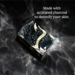 Pacha Soap Co Lemongrass Peppermint blend highlights charcoal ingredients.
