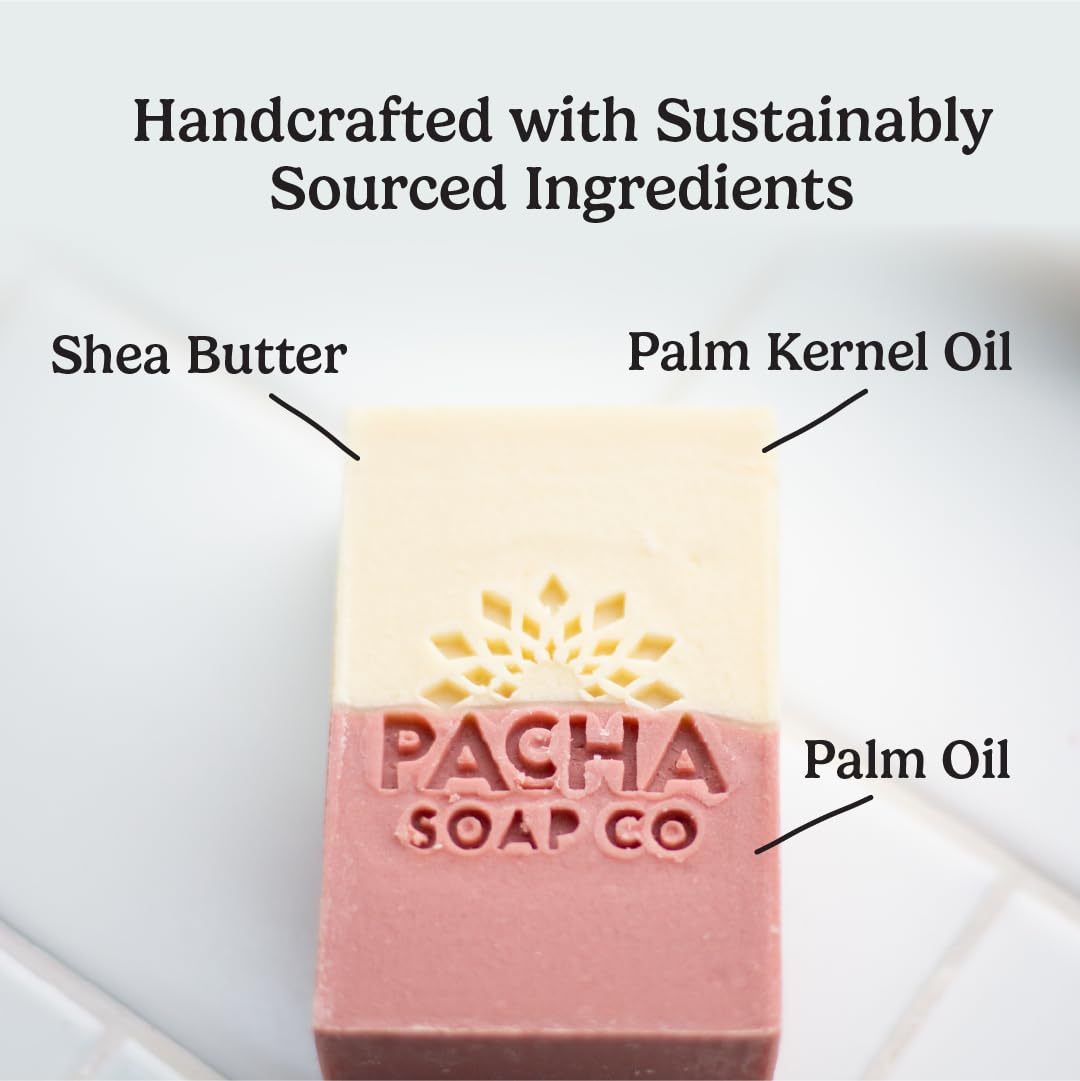 Pacha Soap Co Moroccan red clay bar with mineral-rich cleansing properties