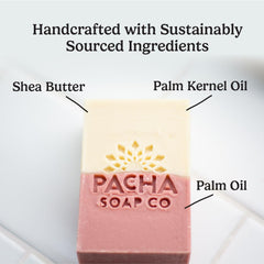 Pacha Soap Co Moroccan red clay bar with mineral-rich cleansing properties