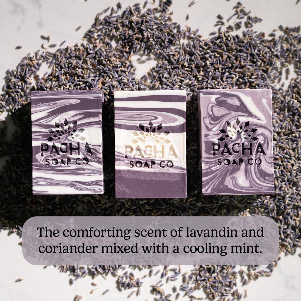Pacha Soap Co closeup of sustainable ingredients highlights responsible sourcing.