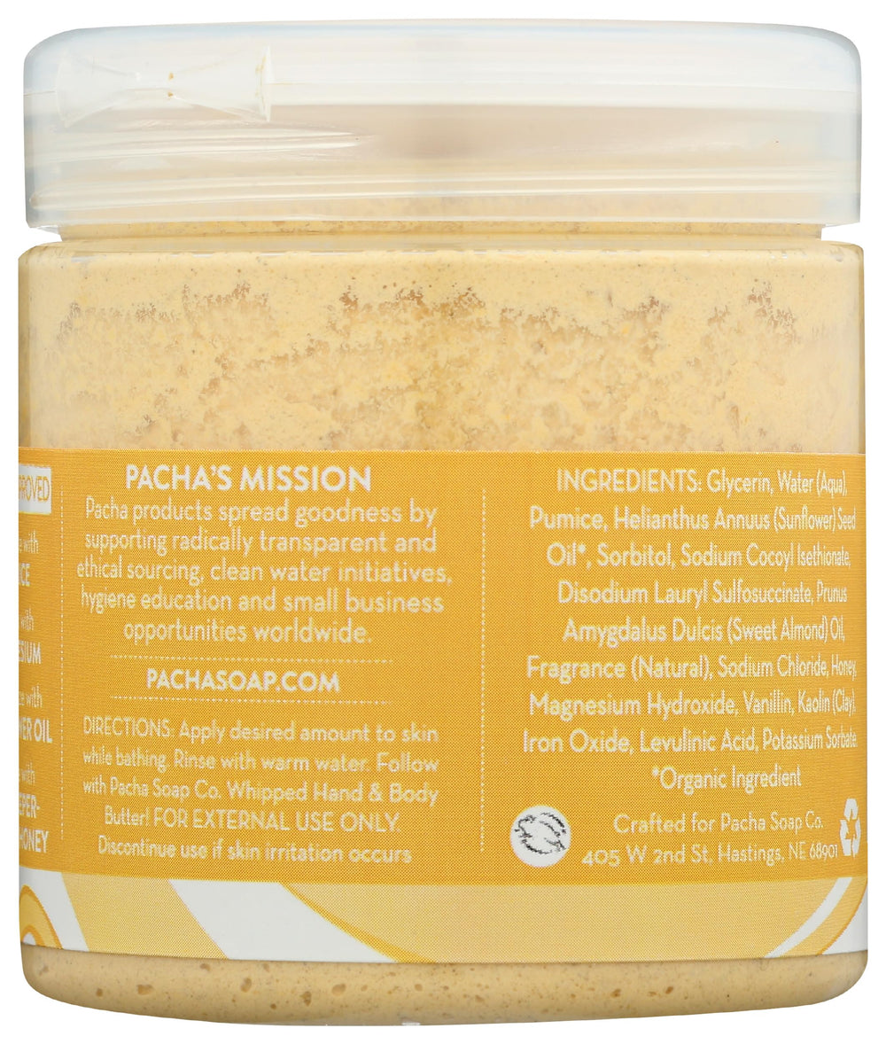 Pacha Soap Co whipped texture closeup shows gentle exfoliation and aroma