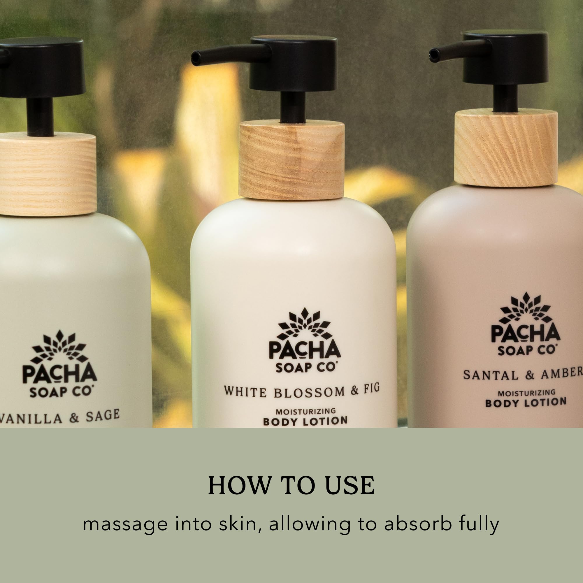 Pacha Soap Co vanilla sage foam shot emphasizing rich lather