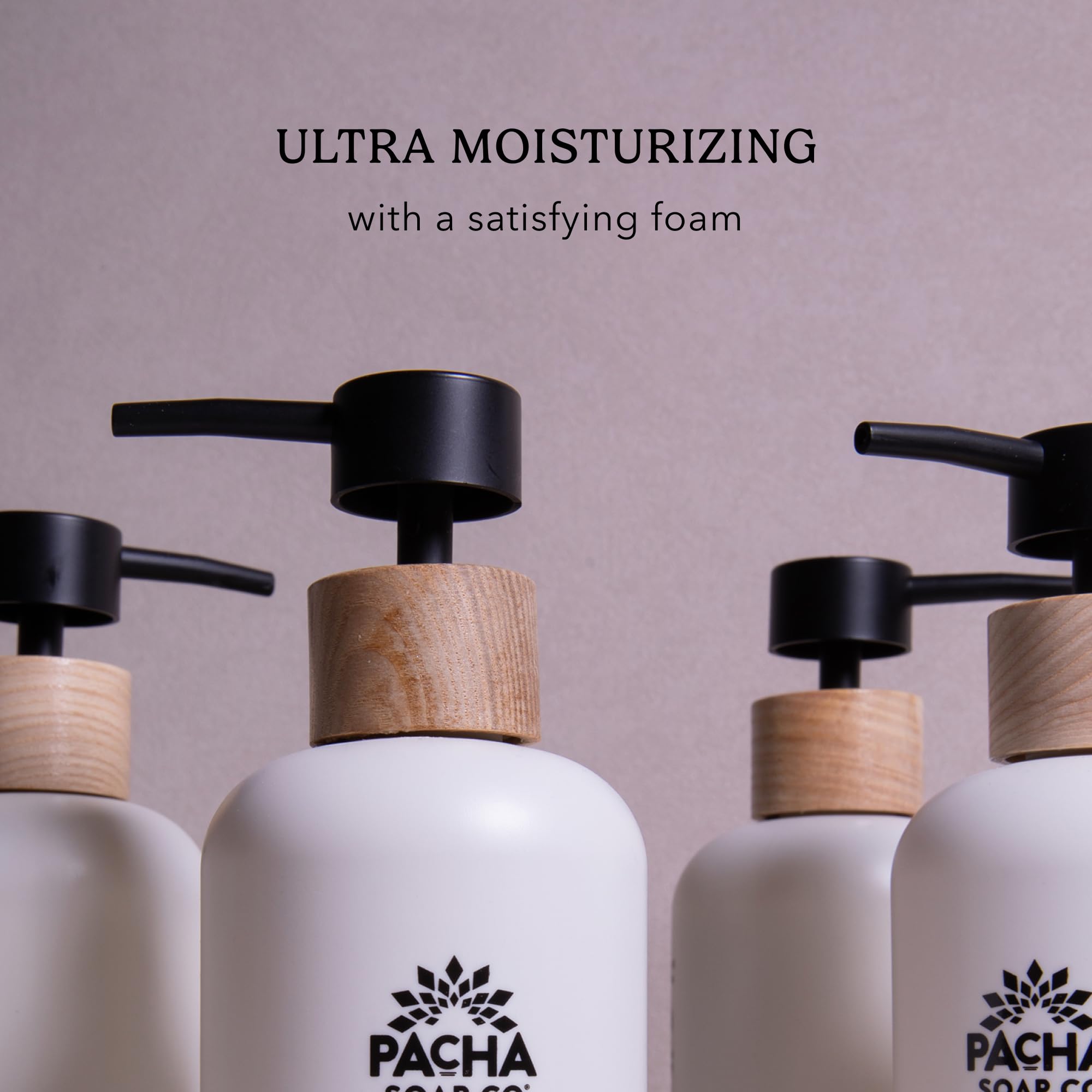 Pacha Soap Co vanilla sage set bottle and lotion for daily moisturization