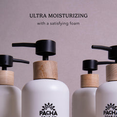Pacha Soap Co vanilla sage set bottle and lotion for daily moisturization