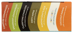 Pacha Soap Co Uplift Peaces Bar Soap closeup texture highlights smooth surface.