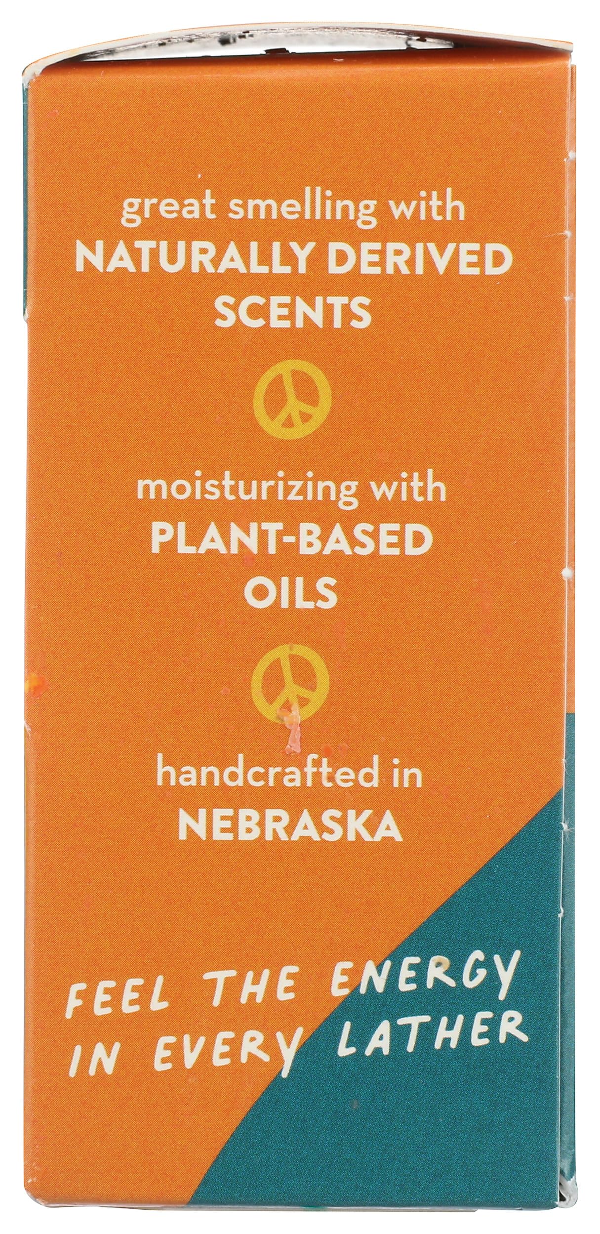 Pacha Soap Co Uplift Peaces Bar Soap in a bathroom scene for self-care moment.