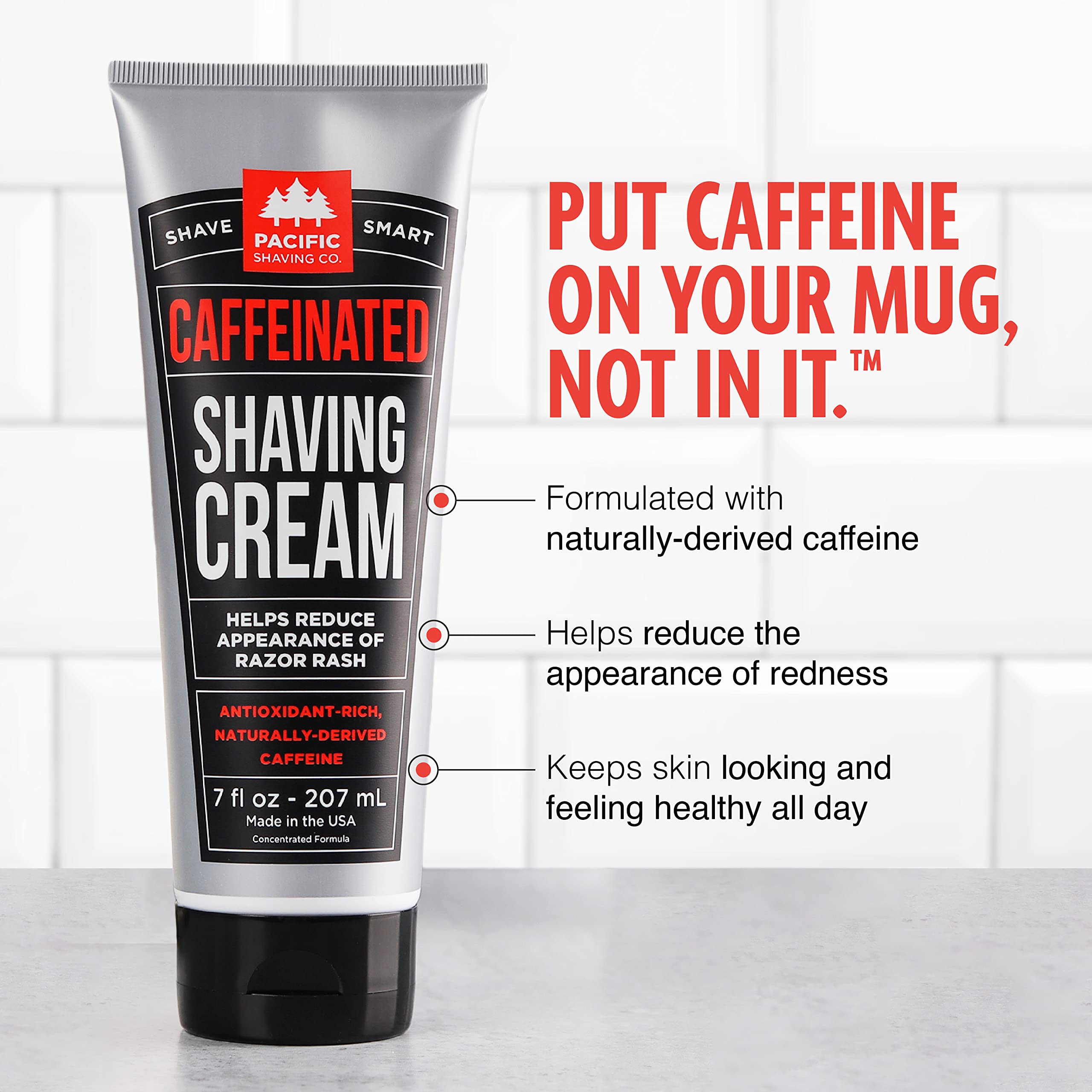 Pacific Shaving Company aloe vera and shea butter ingredients provide soothing hydration