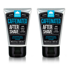 Pacific Shaving Company caffeinated aftershave bottle with spearmint for a refreshed, soothed complexion.