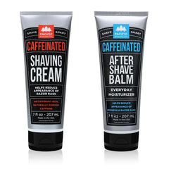 Pacific Shaving Company caffeinated shaving cream bottle energizes morning routine for a smooth shave