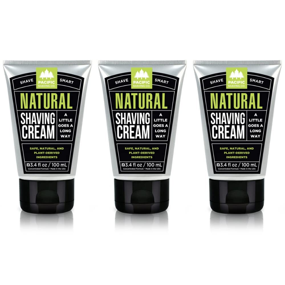 Pacific Shaving Company natural shaving cream jar with shea butter for hydration